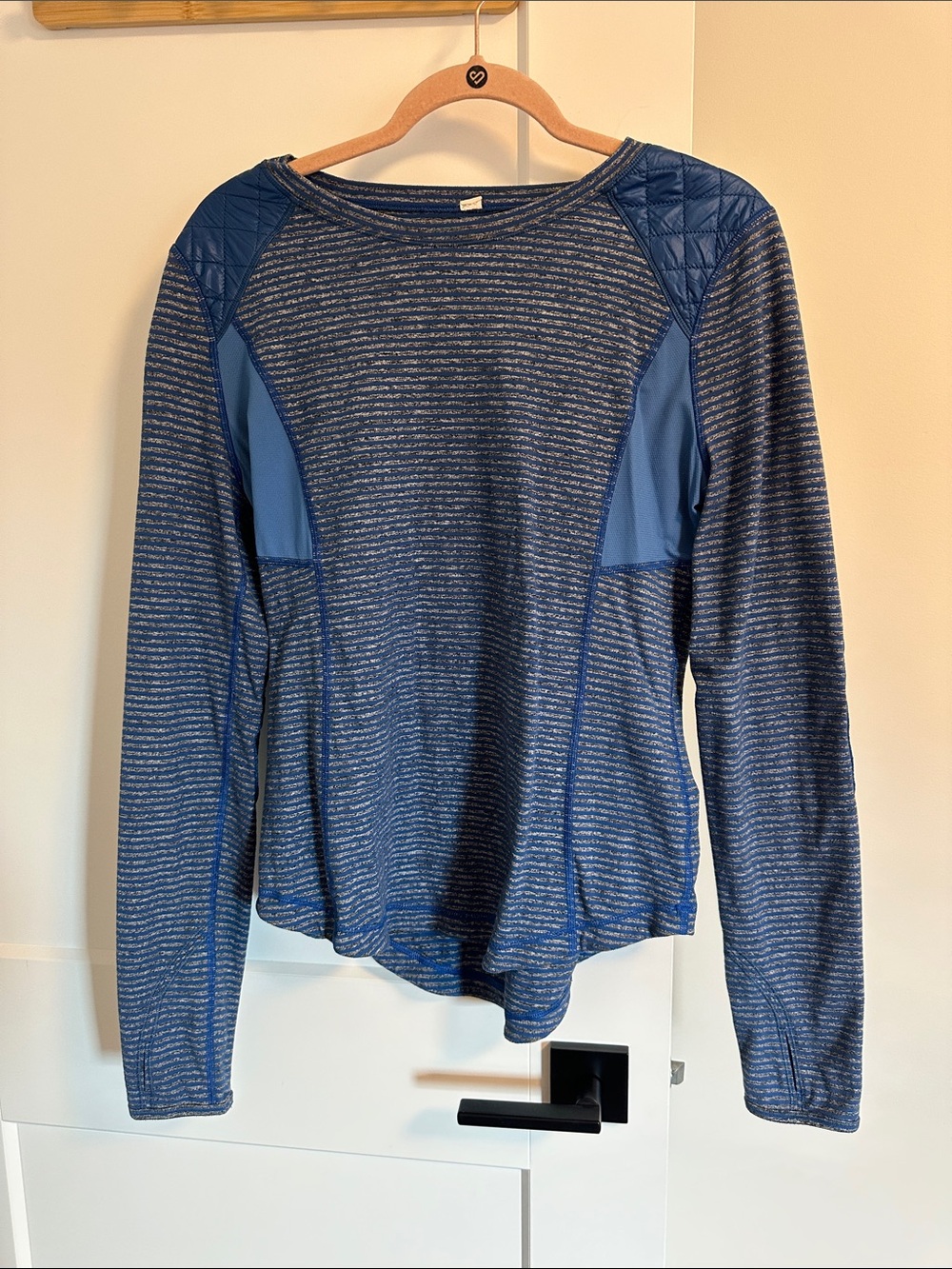 lululemon athletica draft Striped Long-Sleeve  Top